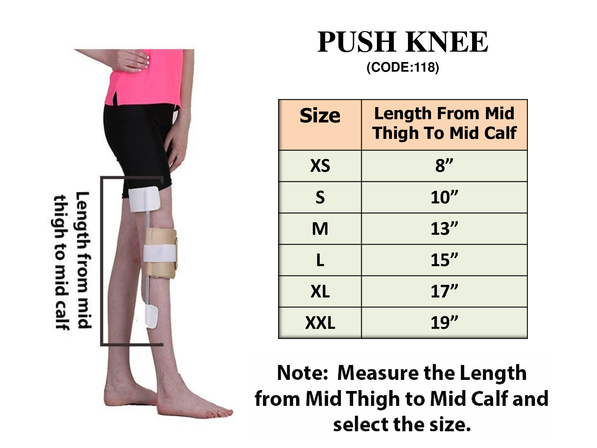 Knee Extension Brace (Push Knee Splint) 1PC - Image 2